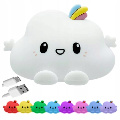 ⁨Silikonowa lampka nocna Chmurka led rgb⁩ w sklepie Wasserman.eu