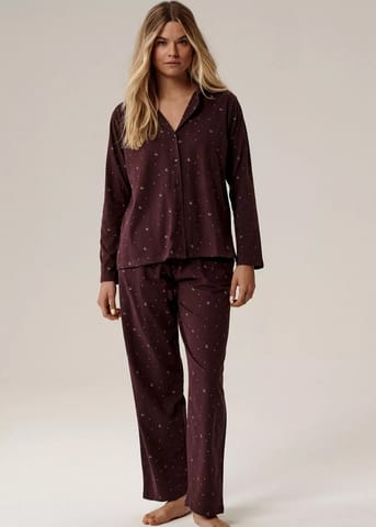 ⁨PIŻAMA ATLANTIC NLP-503 JZ25 WINO (kolor wino, rozmiar L)⁩ w sklepie Wasserman.eu