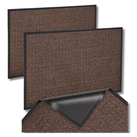 ⁨Wycieraczka wejściowa pod drzwi 40x60 cm NEILA brązowa zestaw 2 sztuk⁩ w sklepie Wasserman.eu