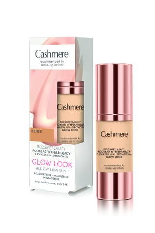 ⁨CASHMERE Rozświetlający podkład wypełniający z kwasem hialuronowym Beige 30 ml⁩ w sklepie Wasserman.eu