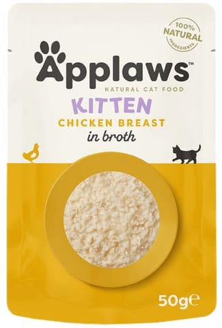 ⁨Applaws saszetka dla kota Kitten Kurczak w rosole 50g⁩ w sklepie Wasserman.eu