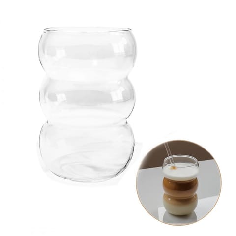 ⁨Szklanka 550ml Bubble 1 szt do kawy latte long drinków SZK202⁩ w sklepie Wasserman.eu