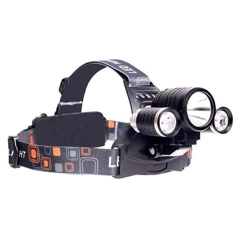 ⁨LATARKA LED CZOŁOWA 5W T6 + 2X CREE AKU 0478⁩ w sklepie Wasserman.eu