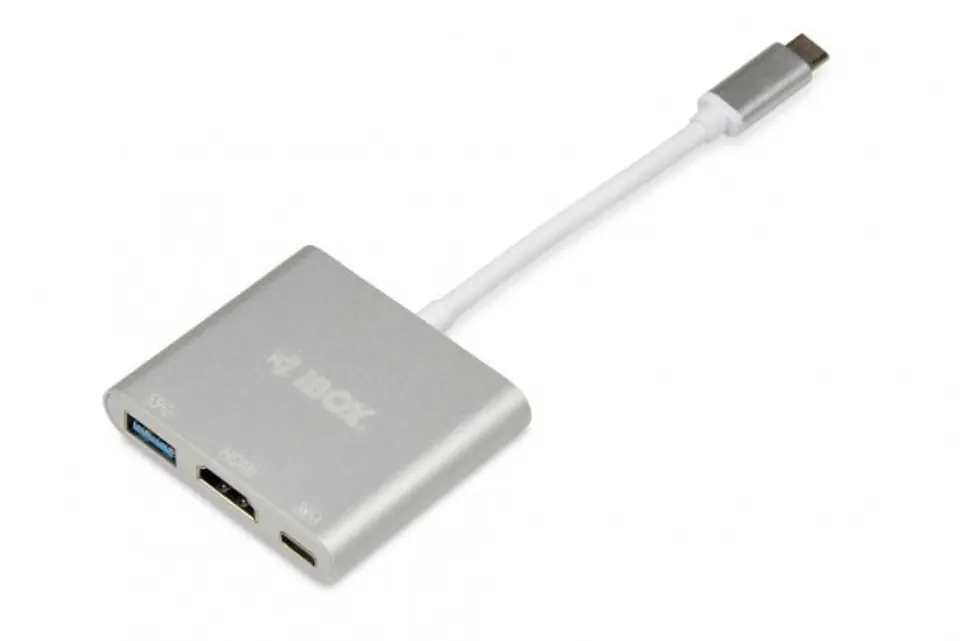 ⁨iBox IUH3CFT1 notebook dock/port replicator USB 3.2 Gen 1 (3.1 Gen 1) Type-C Silver⁩ at Wasserman.eu