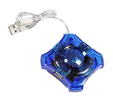 ⁨Hub Esperanza Star EA150B (4x USB 2.0; kolor niebieski)⁩ w sklepie Wasserman.eu