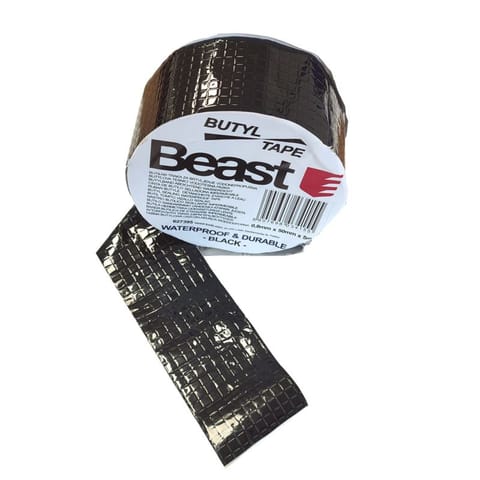 ⁨Taśma butylowa CZARNA uszczelniająca wodoodporna 0,8x50mm 5M BUTYL UV BLACK WATERPROOF⁩ w sklepie Wasserman.eu
