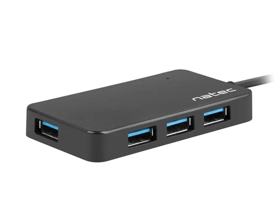 ⁨NATEC Hub USB 3.0 Moth (4 ports, black)⁩ at Wasserman.eu