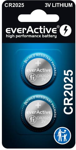 ⁨Bateria CR2025 everActive (blister 2 szt.)⁩ w sklepie Wasserman.eu