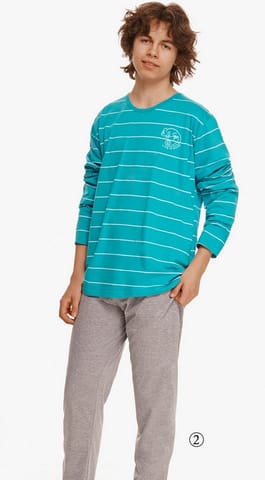 ⁨PAJAMAS TARO 2625 HARRY AW21 (Turquoise, size 146)⁩ at Wasserman.eu