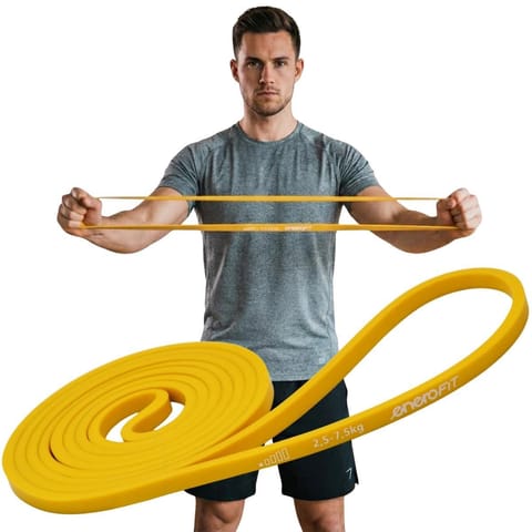 ⁨GUMA TAŚMA OPOROWA POWER BAND 2,5-7,5KG ŻÓŁTA ENERO FIT⁩ w sklepie Wasserman.eu