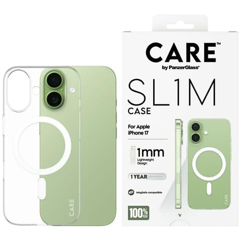 ⁨Etui CARE by PanzerGlass SL1M MagSafe do iPhone 17 przezroczysty⁩ w sklepie Wasserman.eu