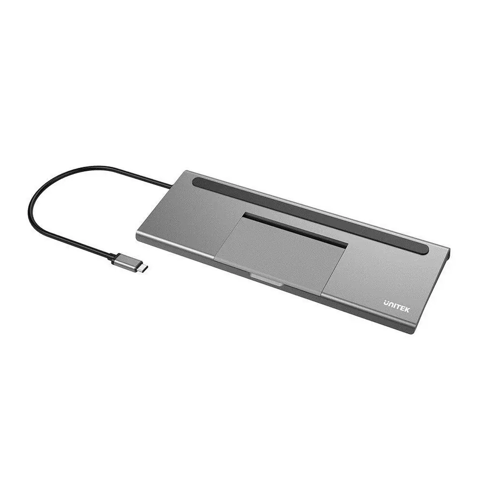 ⁨UNITEK D1022A notebook dock/port replicator USB 3.2 Gen 1 (3.1 Gen 1) Type-C Grey⁩ at Wasserman.eu