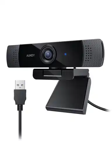 ⁨AUKEY PC-LM1E webcam 2 MP 1920 x 1080 pixels USB Black⁩ at Wasserman.eu