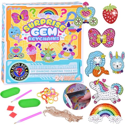 ⁨Zrób to sam DIY Bajkowa wyklejanka - HAFT diamentowy - breloczki ZA6021⁩ w sklepie Wasserman.eu