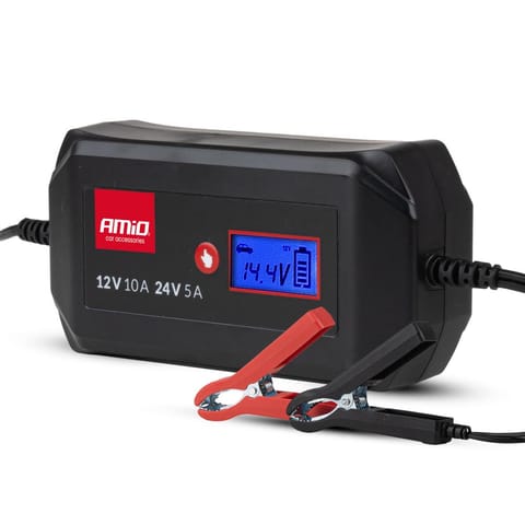 ⁨AMiO 04525 - prostownik cyfrowy Wet Max 10A 12/24V⁩ w sklepie Wasserman.eu