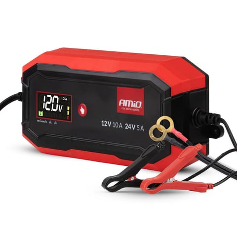 ⁨AMiO 04528 - prostownik cyfrowy LiFePo4 10A 12/24V⁩ w sklepie Wasserman.eu
