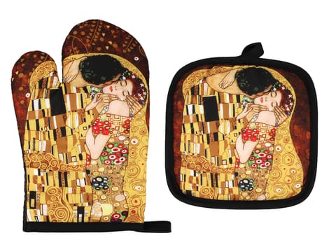 ⁨Kpl. Łapka i rękawica kuchenna - G. Klimt, Pocałunek i Drzewo życia (CARMANI)⁩ w sklepie Wasserman.eu