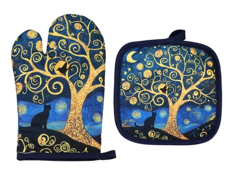 ⁨Kpl. Łapka i rękawica kuchenna - Inspirowane malarstwem V. van Gogh (CARMANI)⁩ w sklepie Wasserman.eu