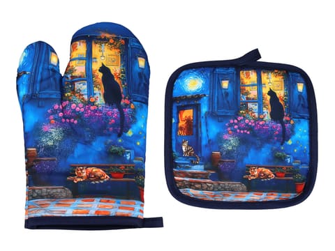 ⁨Kpl. Łapka i rękawica kuchenna - Inspirowane malarstwem V. van Gogh (CARMANI)⁩ w sklepie Wasserman.eu