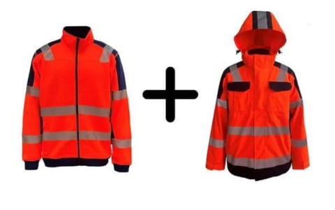 ⁨KURTKA PRZECIWDESZCZOWA Z PODPINKĄ, POMARAŃCZOWA, ROZ. S⁩ w sklepie Wasserman.eu