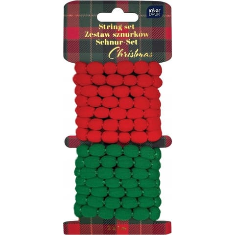 ⁨Zestaw sznurków ozdobnych 2x1m Christmas INTERDRUK⁩ w sklepie Wasserman.eu