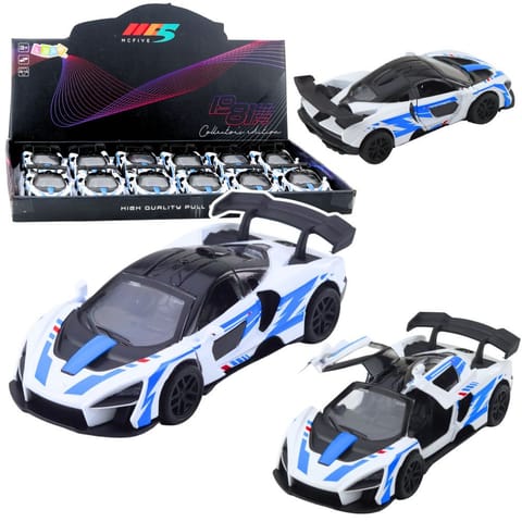 ⁨Samochód Sportowy Wyścigowy Metalowy Napęd Otwierane Drzwi Biały 1:32⁩ w sklepie Wasserman.eu