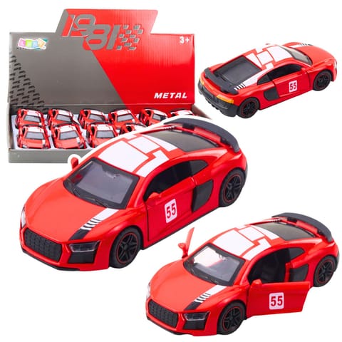 ⁨Samochód Sportowy Metalowy Napęd Pull Back Światła Dźwięki Czerwony 1:43⁩ w sklepie Wasserman.eu