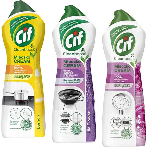 ⁨Mleczko CIF czyszczące 780ml Lila Flower⁩ w sklepie Wasserman.eu