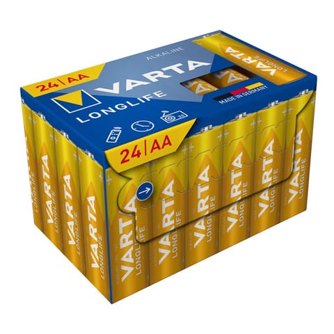⁨BATERIE ALKALICZNE VARTA R6 (AA) LONGLIFE 24szt NEW⁩ w sklepie Wasserman.eu