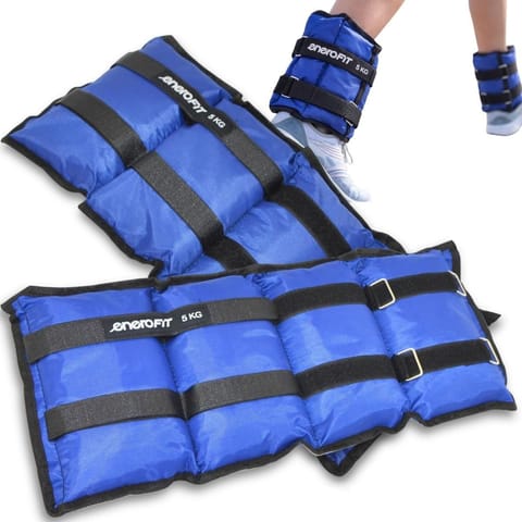 ⁨OBCIĄŻENIE NA PRZEGUBY NIEBIESKIE 10KG (2x5KG) ENERO FIT⁩ w sklepie Wasserman.eu