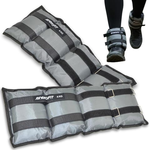 ⁨OBCIĄŻENIE NA PRZEGUBY SZARE 8KG (2x4KG) ENERO FIT⁩ w sklepie Wasserman.eu