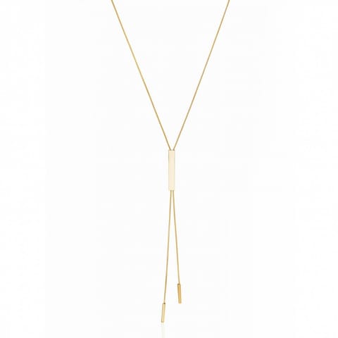 ⁨Naszyjnik Długi stal szlachetna pozłacana 14k złotem NST2229⁩ w sklepie Wasserman.eu