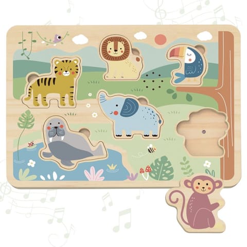 ⁨TOOKY TOY Drewniane Interaktywne Puzzle Zwierzątka⁩ w sklepie Wasserman.eu