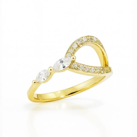 ⁨Pierścionek stal chirurgiczna platerowana 14k złotem PST980, Rozmiar pierścionków: US7 EU14⁩ w sklepie Wasserman.eu