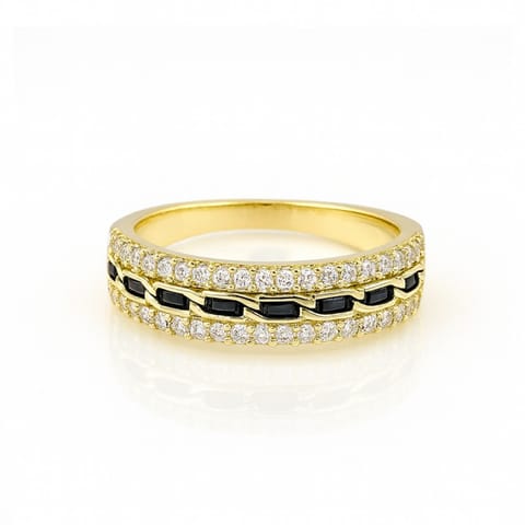 ⁨Pierścionek stal chirurgiczna platerowana 14k złotem PST988, Rozmiar pierścionków: US6 EU11⁩ w sklepie Wasserman.eu