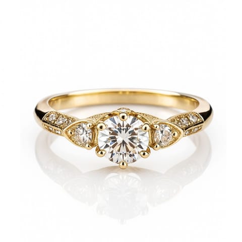 ⁨Pierścionek stal chirurgiczna platerowana 14k złotem PST981R6⁩ w sklepie Wasserman.eu