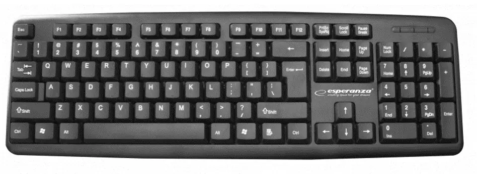 ⁨Esperanza EK134 keyboard USB Black⁩ at Wasserman.eu