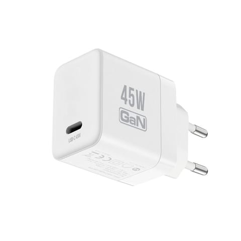 ⁨Crong Ultra Compact GaN - Ładowarka sieciowa USB-C 45W PD 3.0 z PPS (biały)⁩ w sklepie Wasserman.eu