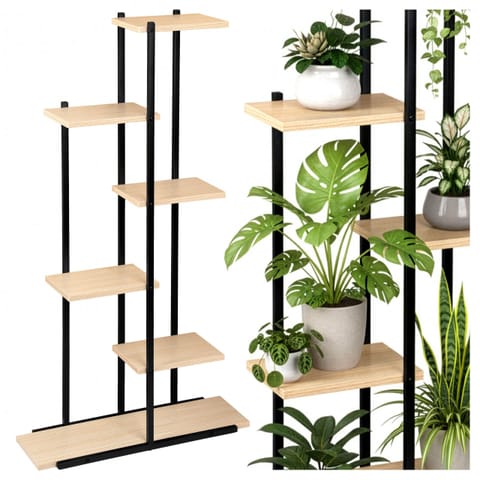 ⁨Kwietnik metalowy stojący IKER Vanilla Craft 6 poziomów⁩ w sklepie Wasserman.eu