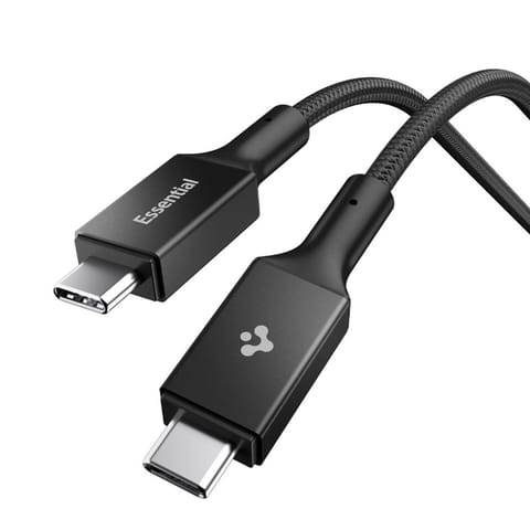 ⁨Spigen EB10010CC Essential - Kabel USB-C do USB-C PD 100W 1m (Czarny)⁩ w sklepie Wasserman.eu