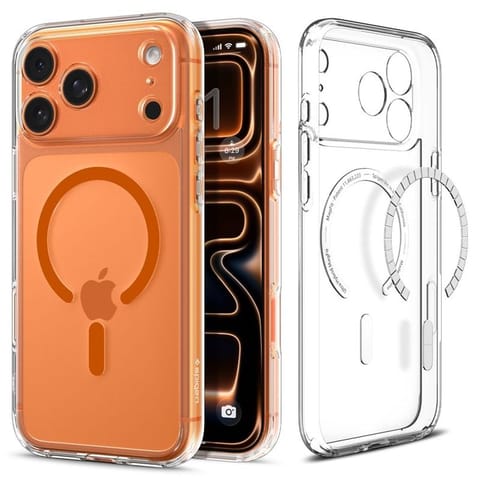 ⁨Spigen Ultra Hybrid Mag MagSafe - Etui do iPhone 17 Pro Max (Clear/Orange)⁩ w sklepie Wasserman.eu