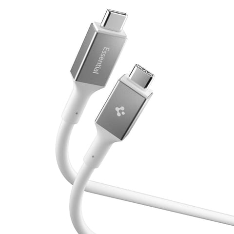⁨Spigen EB10020CC Essential - Kabel USB-C do USB-C PD 100W 2m (Biały)⁩ w sklepie Wasserman.eu