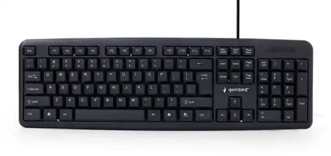 ⁨Gembird KB-U-103 keyboard USB US English Black⁩ at Wasserman.eu
