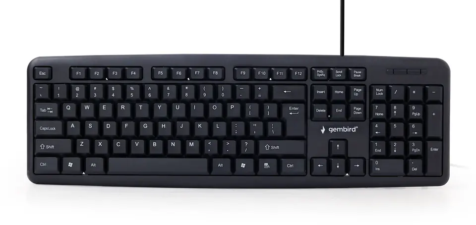 Klawiatura GEMBIRD KB-U-103 (USB 2.0; (US); kolor czarny) w sklepie Wasserman.eu
