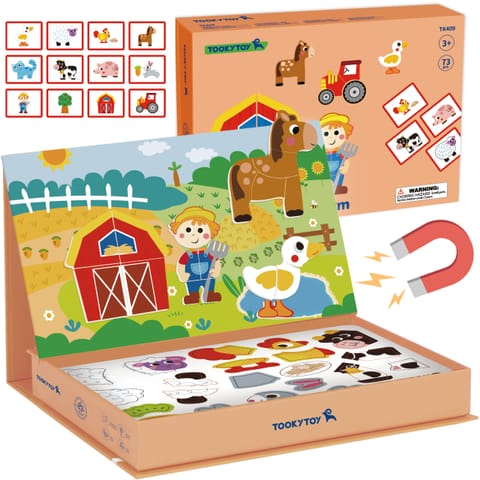 ⁨TOOKY TOY Układanka Magnetyczna Farma Puzzle⁩ w sklepie Wasserman.eu