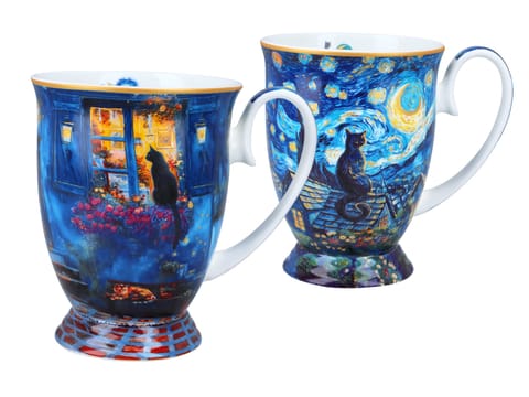 ⁨Kpl. 2 kubków w sercu - inspirowany malarstwem V. van Gogh (CARMANI)⁩ w sklepie Wasserman.eu