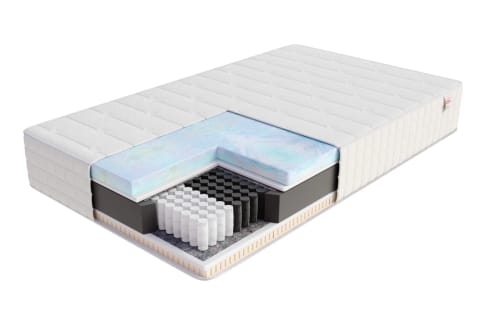 ⁨Materac kieszeniowy LUMINO pianka visco, lateks - 80 x 200 - H2 średnio miękki / H3 średnio twardy - 29 cm⁩ w sklepie Wasserman.eu