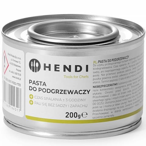 ⁨Pasta do podgrzewaczy do potraw etanol 200 g - 72 puszki⁩ w sklepie Wasserman.eu