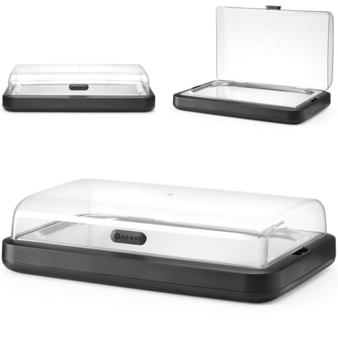 ⁨Witrynka ekspozycyjna z wkładem chłodzącym UNIQ GN 1/1 - czarna⁩ w sklepie Wasserman.eu