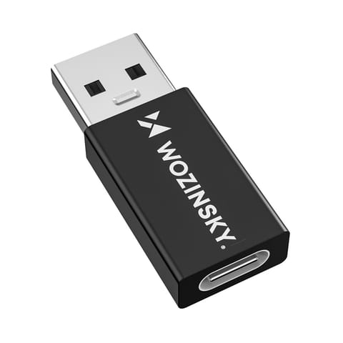 ⁨Adapter przejściówka USB-A - USB-C OTG - czarny⁩ w sklepie Wasserman.eu